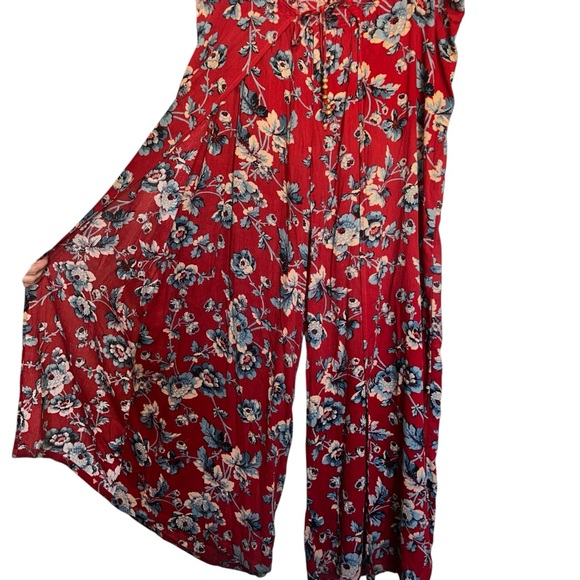 Denim & Supply Ralph Lauren Floral Print Tie Wrap Front Palazzo Pants Size L - Picture 4 of 10